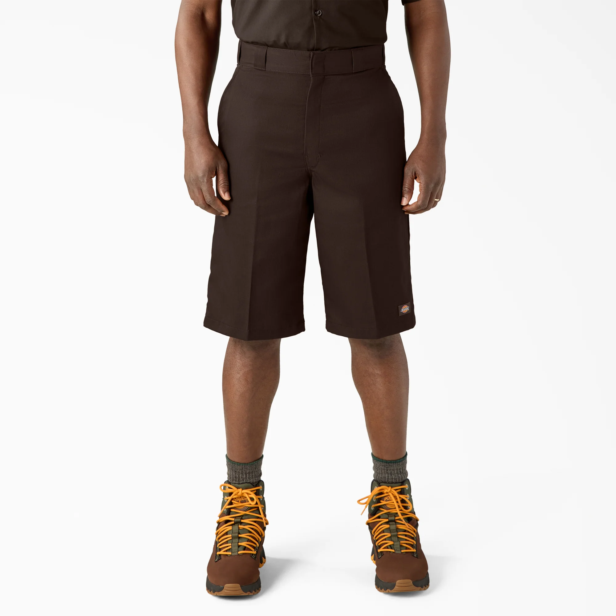 Loose Fit Flat Front Work Shorts. 13