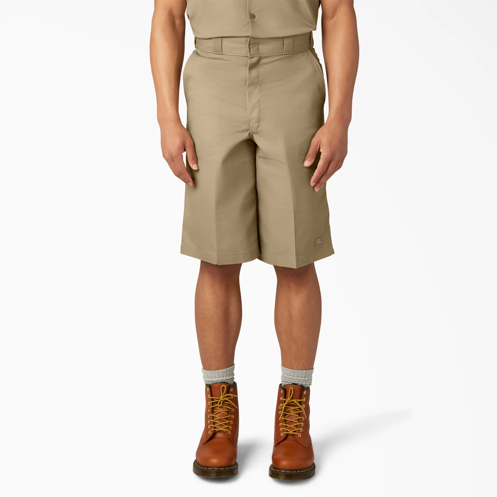 Loose Fit Flat Front Work Shorts. 13