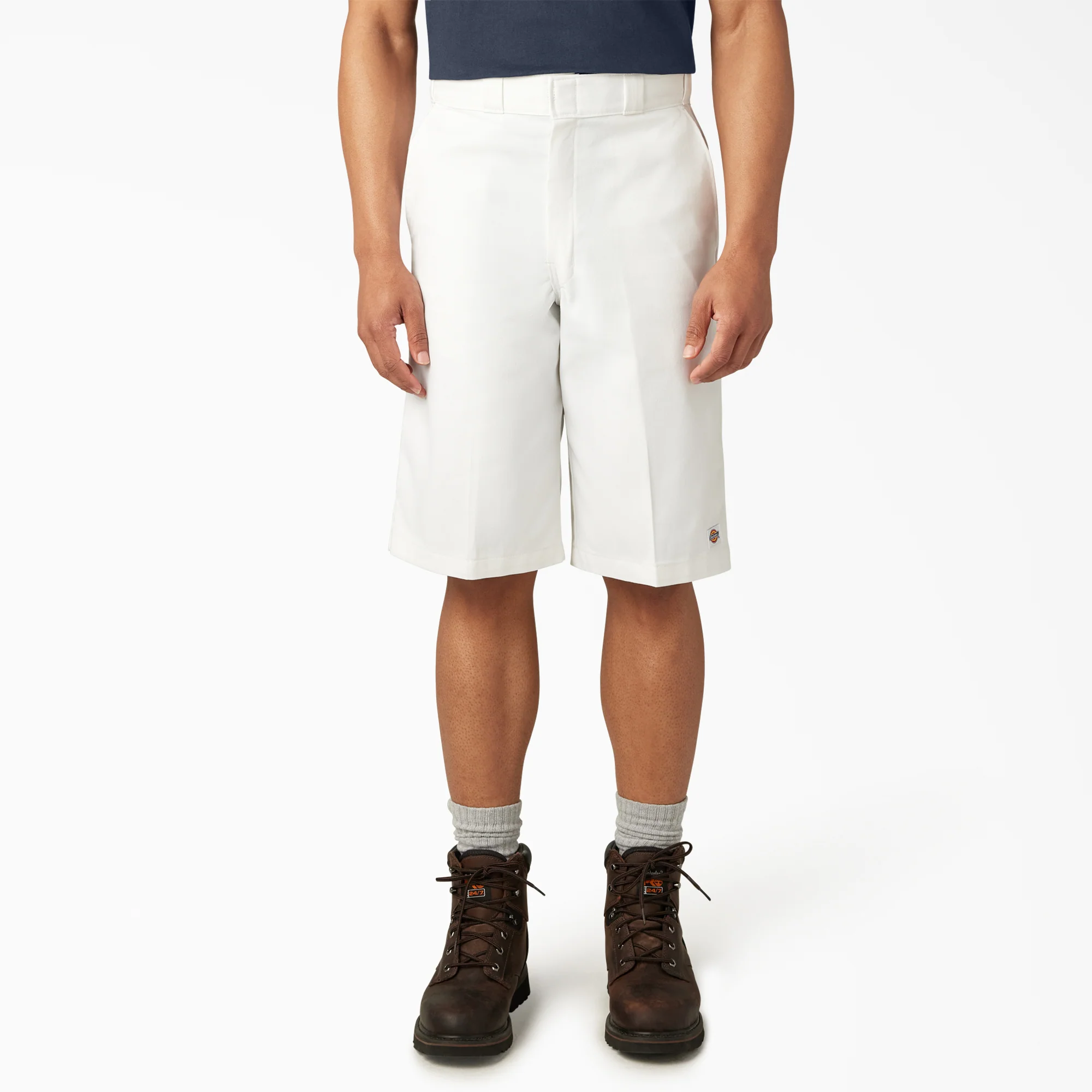 Loose Fit Flat Front Work Shorts. 13