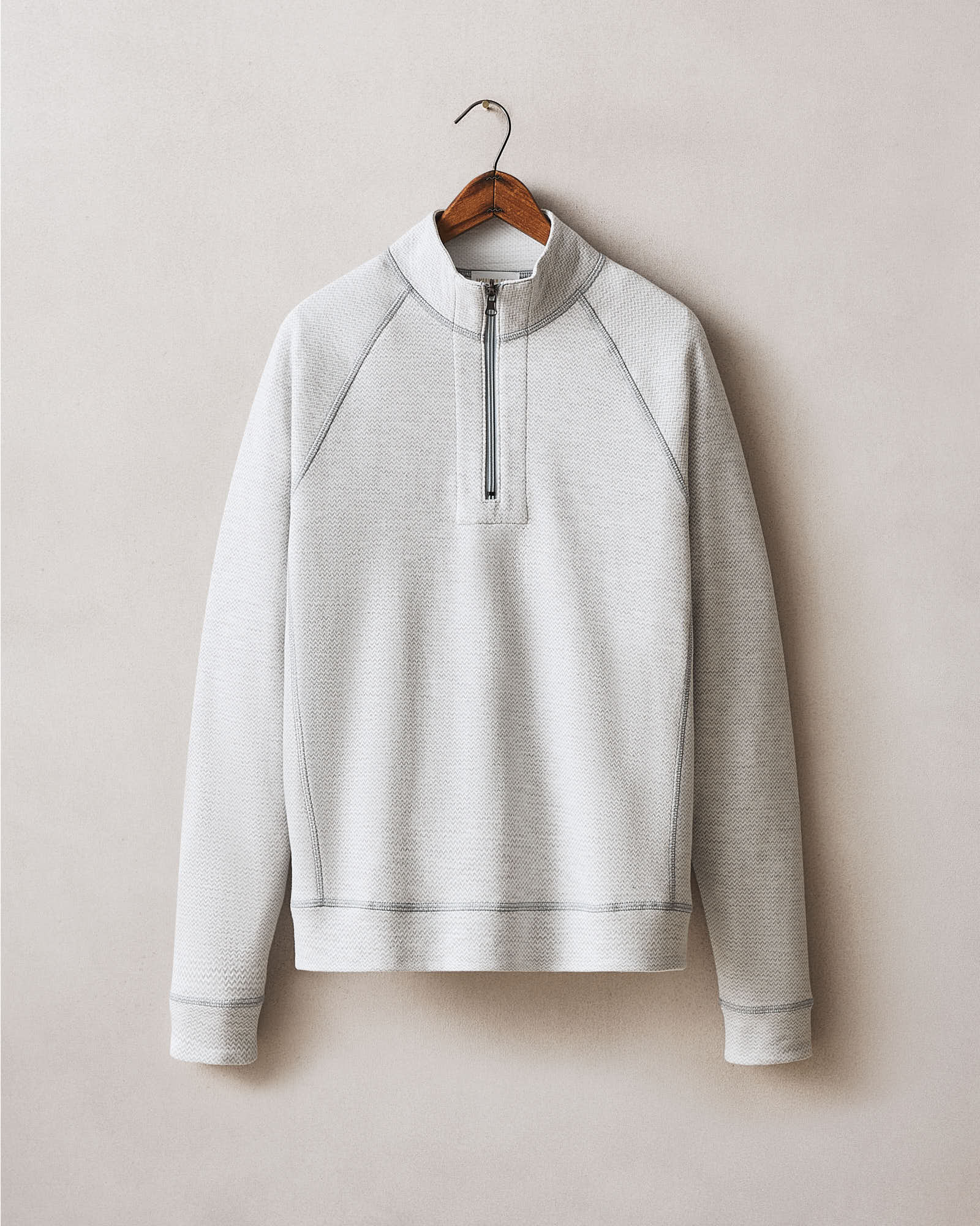Men's Reversible Half Zip - Natural Grey