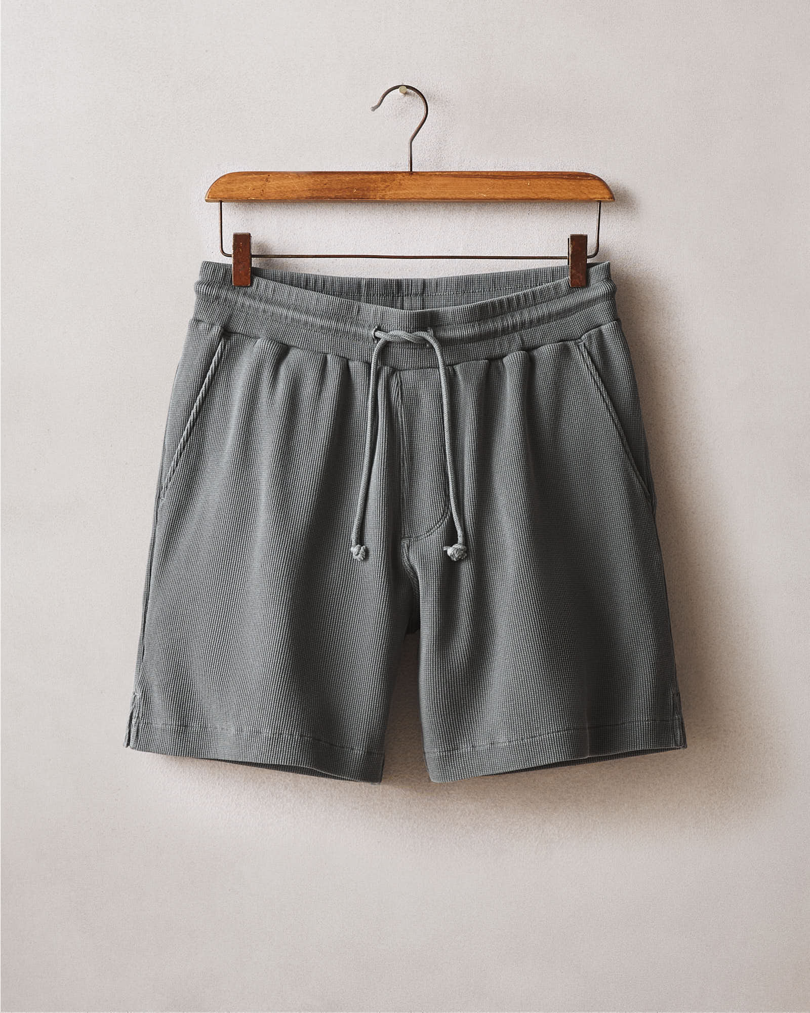 Men's Thermal Shorts - Grey Pinstripe