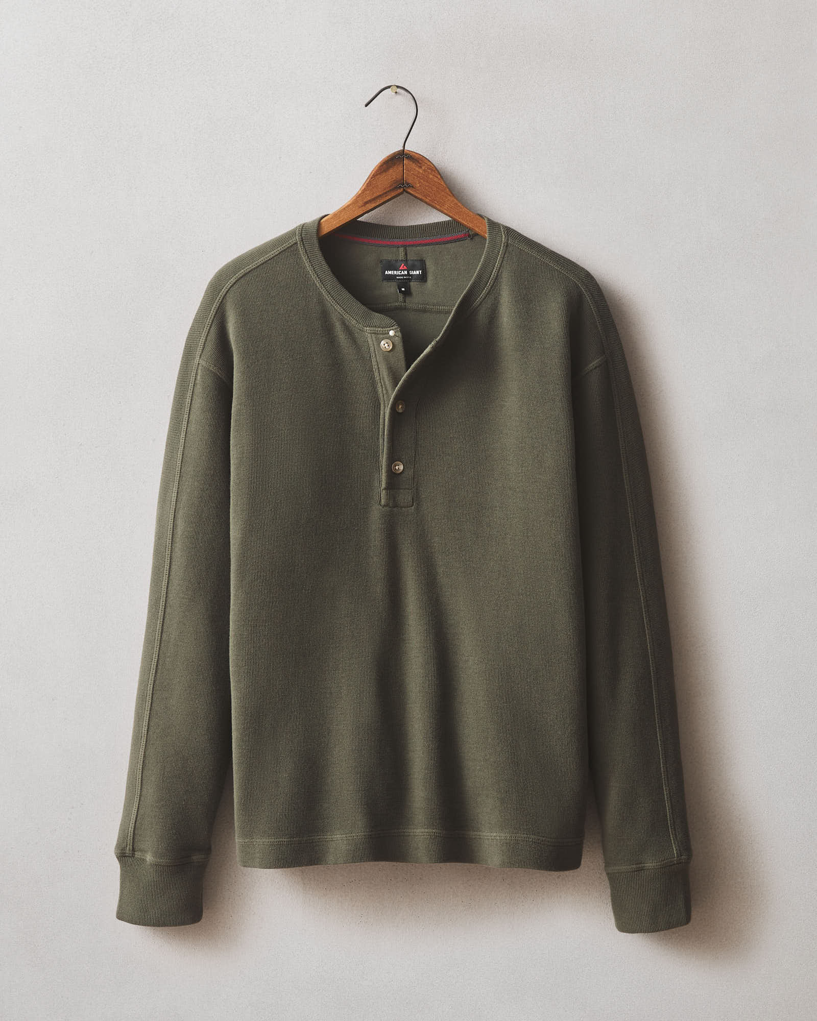 Men's French Rib Henley - Loden