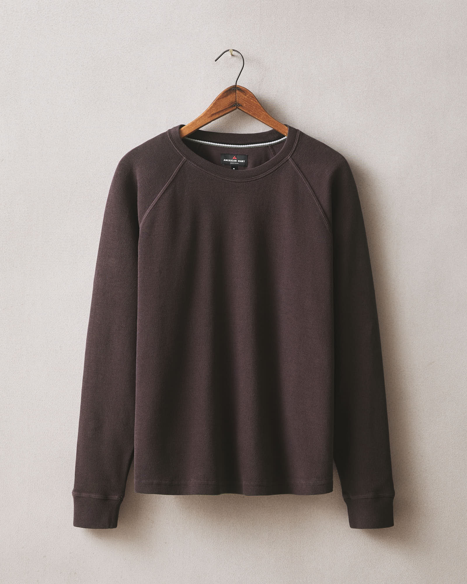 Men's French Rib Crew - Chocolate Plum