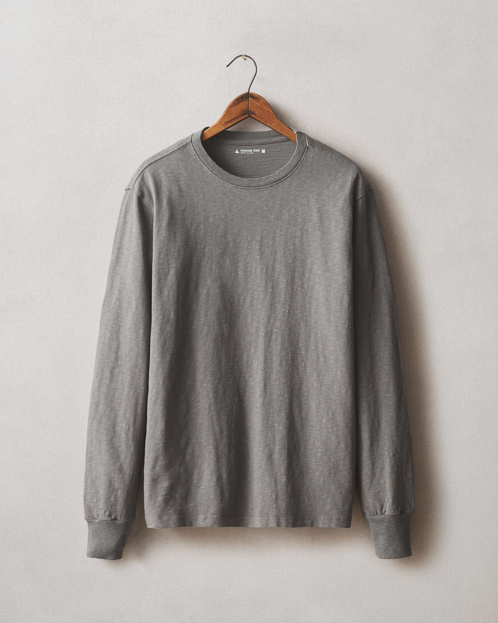 Men's Premium Slub Crew Tee Long Sleeve - Thunderstorm