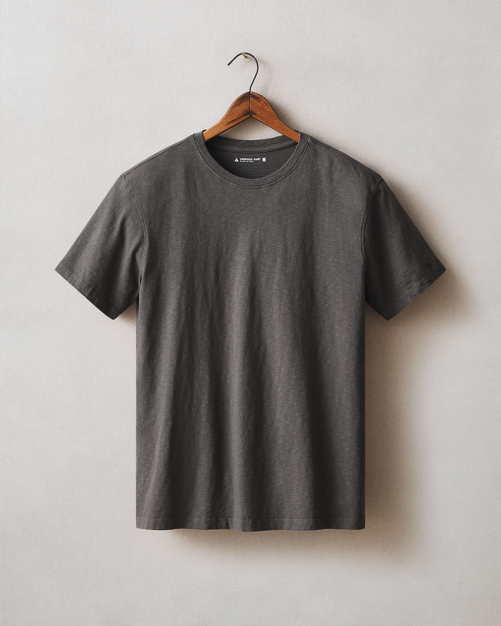 Men's Premium Slub Crew Tee - Grey Pinstripe