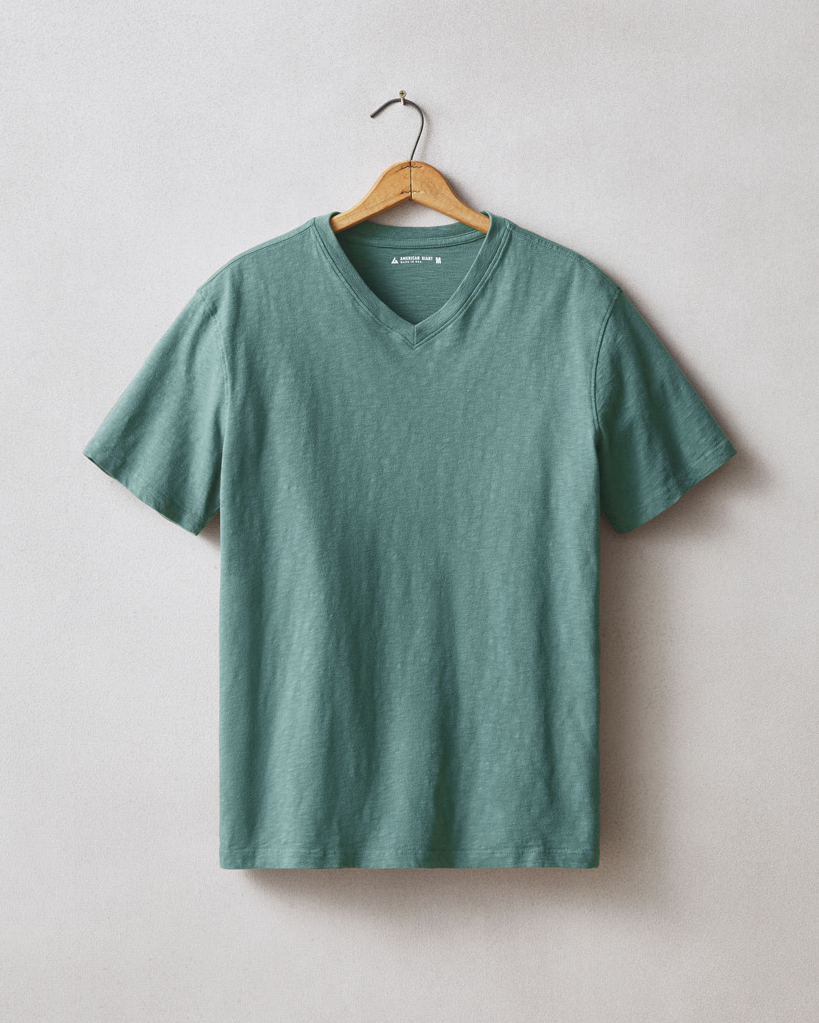 Men's Premium Slub V-Neck Tee - Bristol Blue