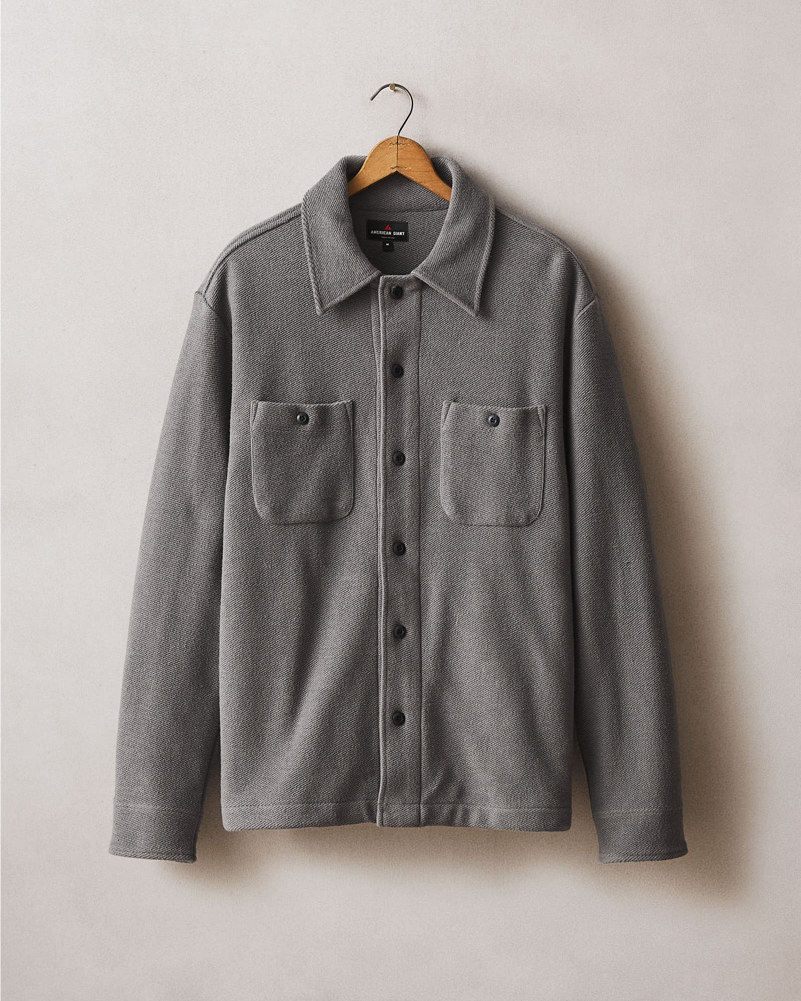 Men's French Terry Twill Shacket - Thunderstorm