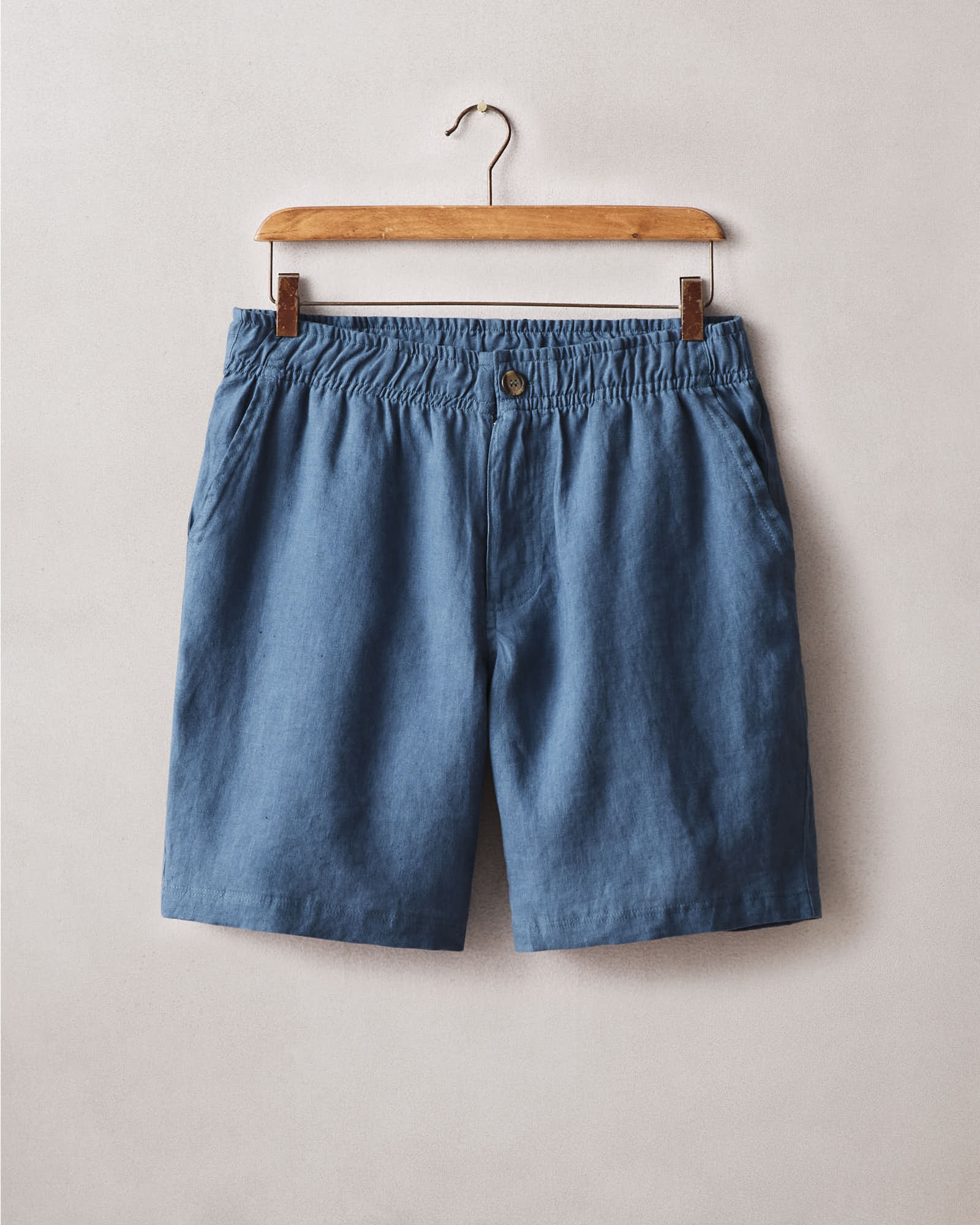 Men's Linen Shorts - Ensign Blue