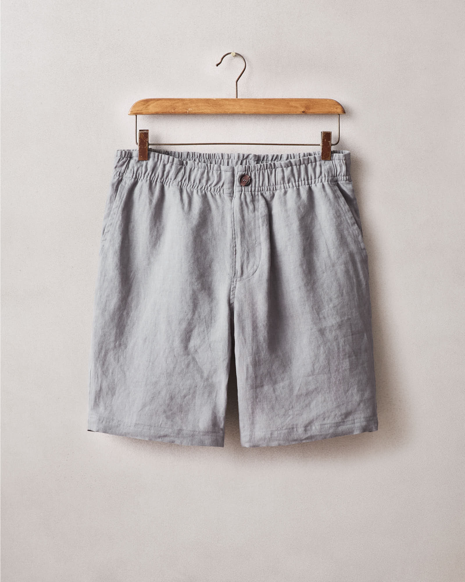 Men's Linen Shorts - Steel Grey