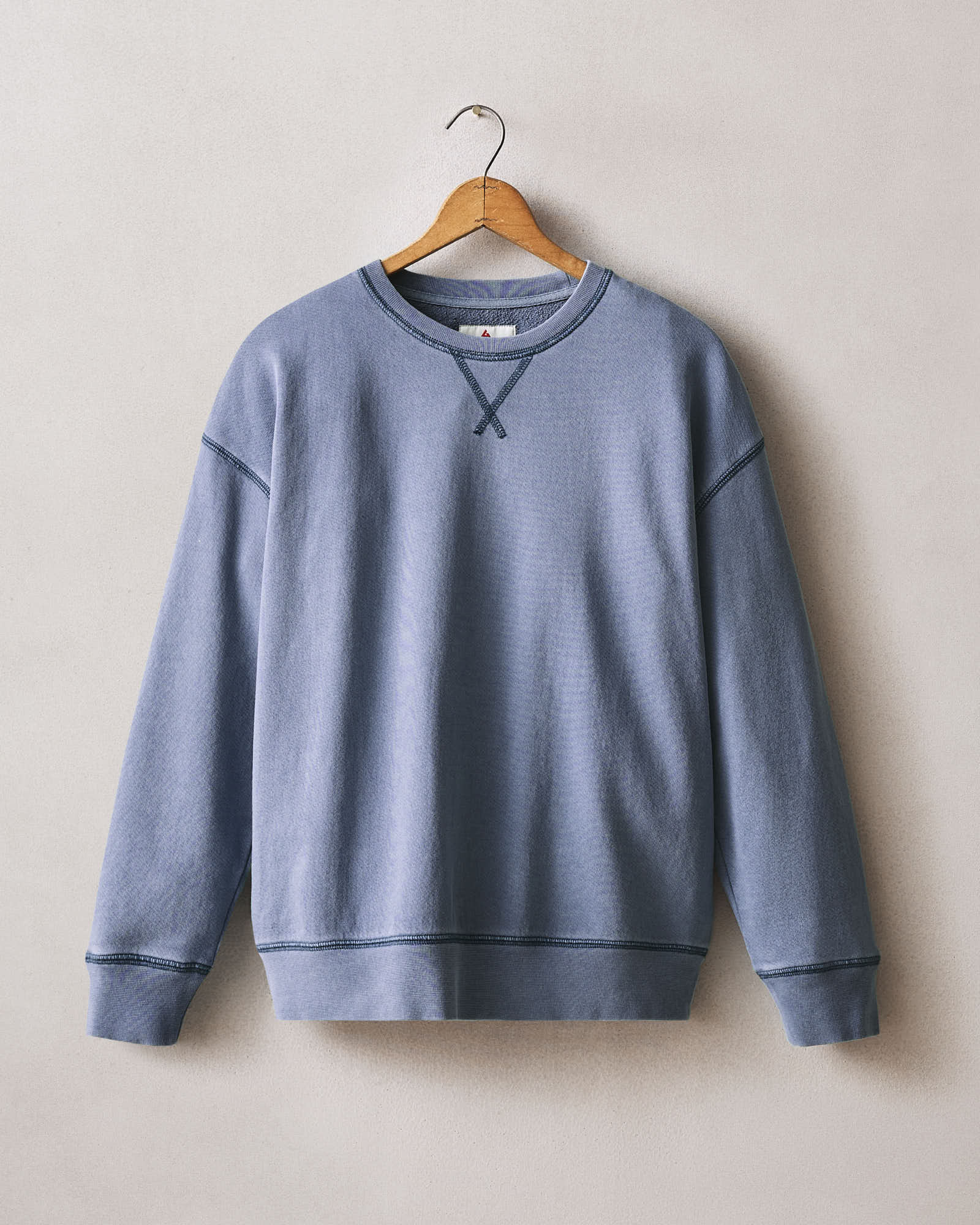Women's Relaxed French Terry Crew - Crown Blue