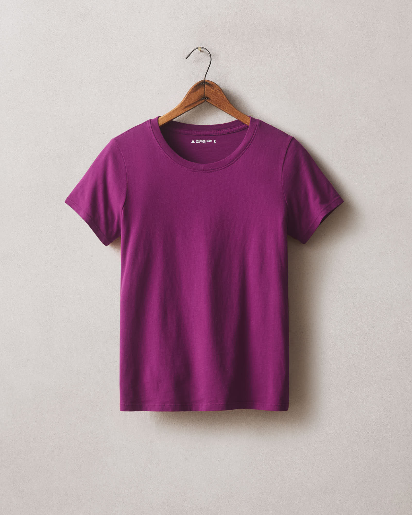 Women's Cotton Crew Tee - Magenta Purple