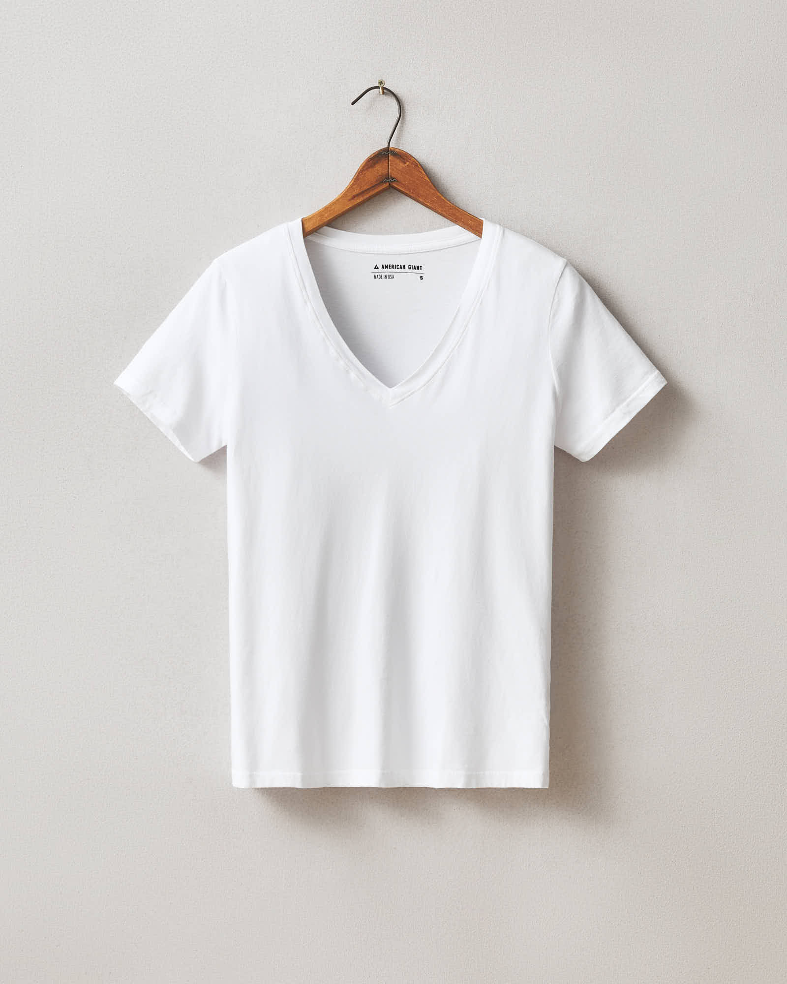 Women's Classic Cotton V-Neck Tee - White