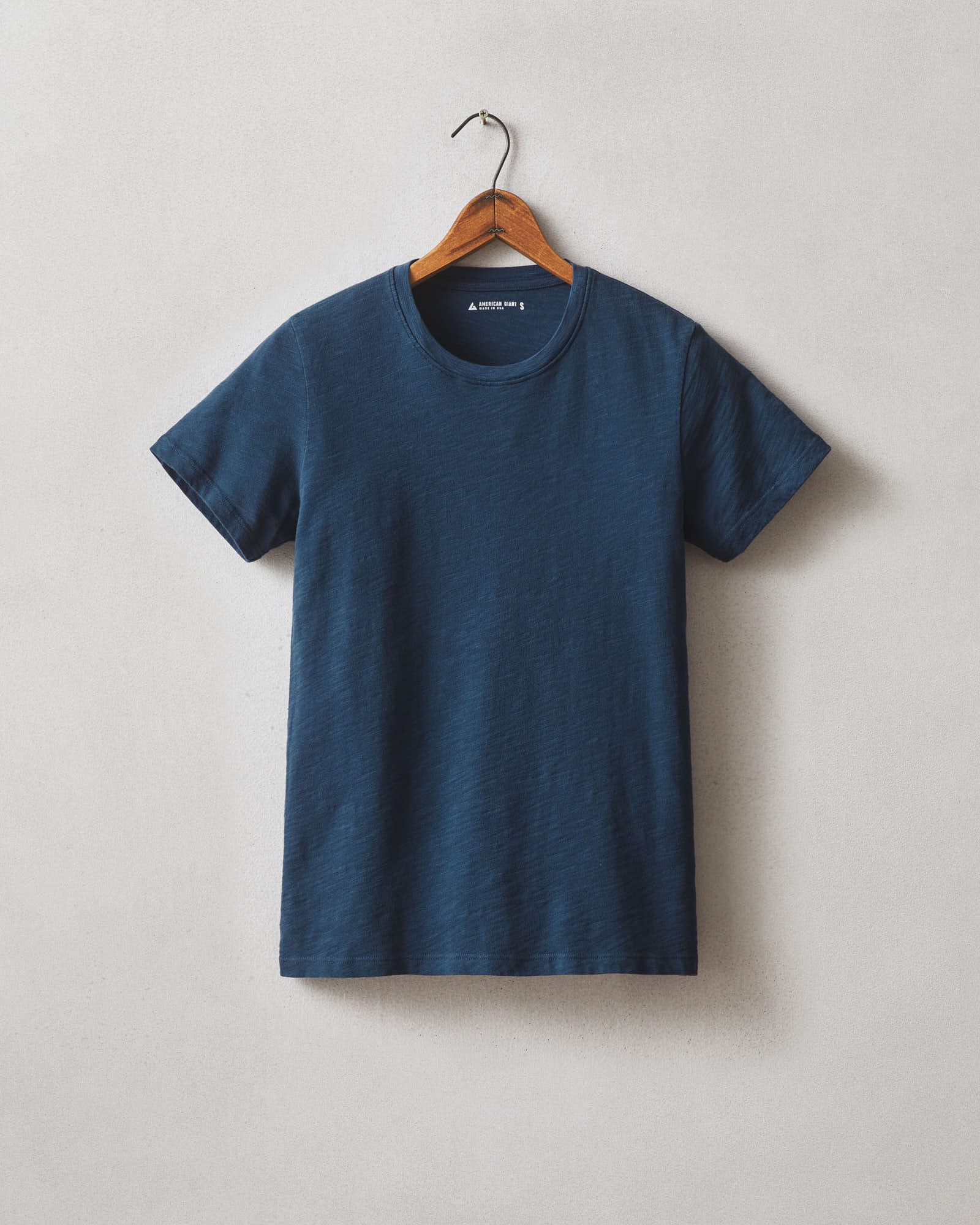Women's Premium Slub Crew Tee - Naval Blue