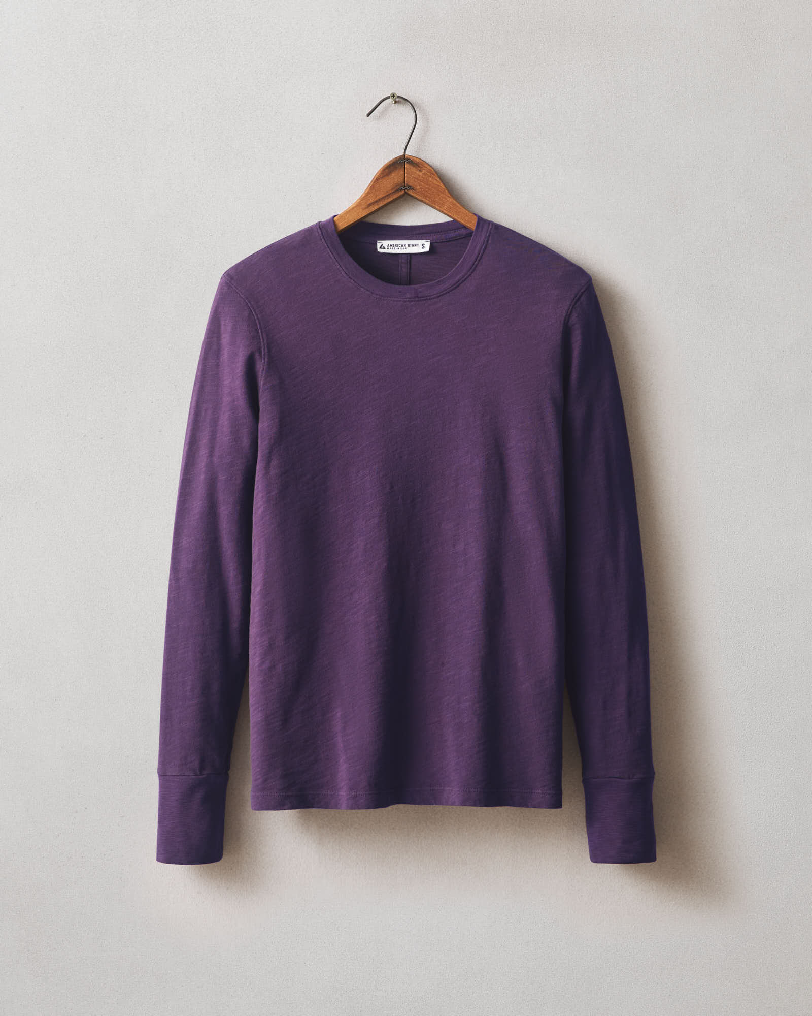 Women's Premium Slub Crew Tee Long Sleeve - Royal Purple