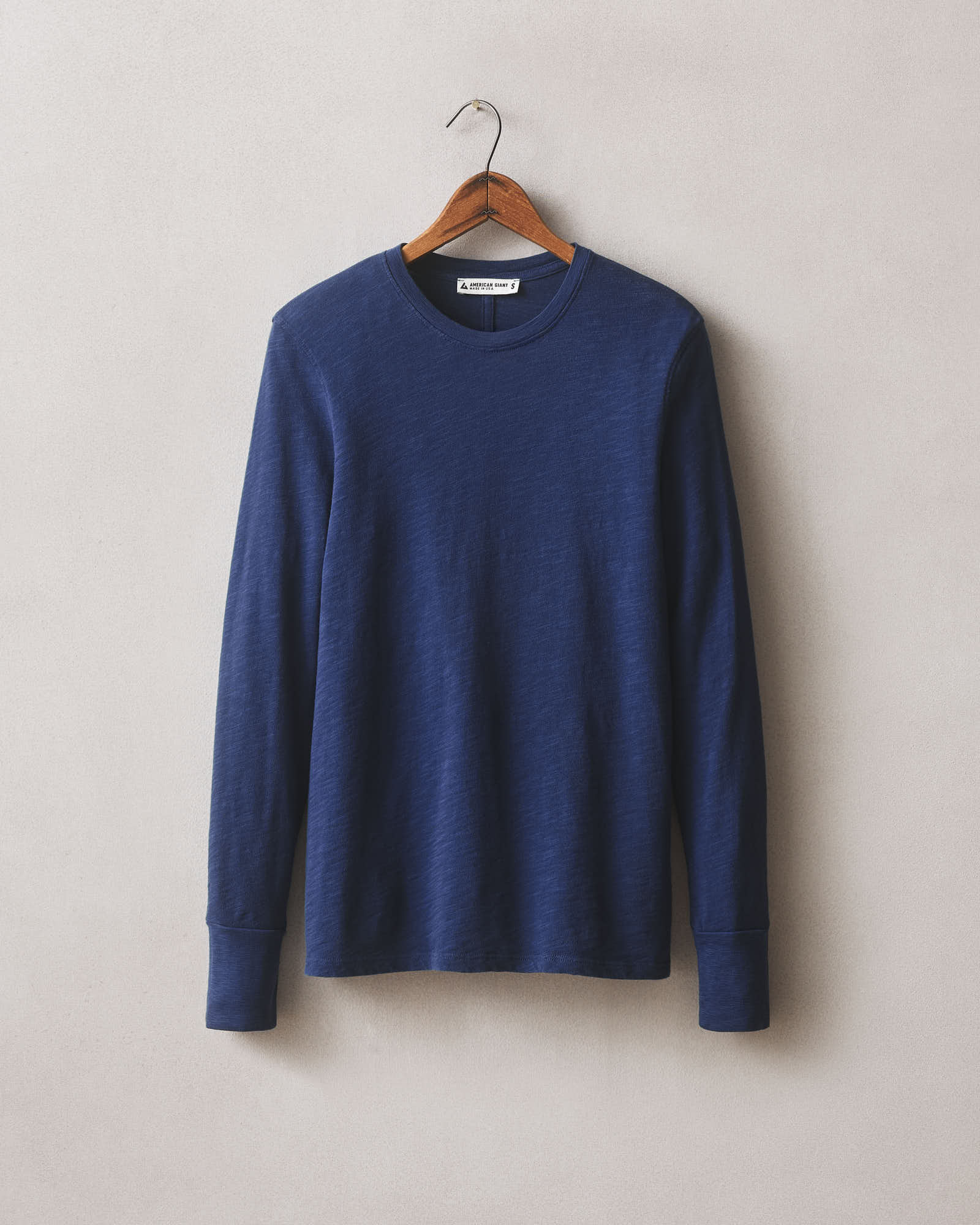 Women's Premium Slub Crew Tee Long Sleeve - Twilight Blue