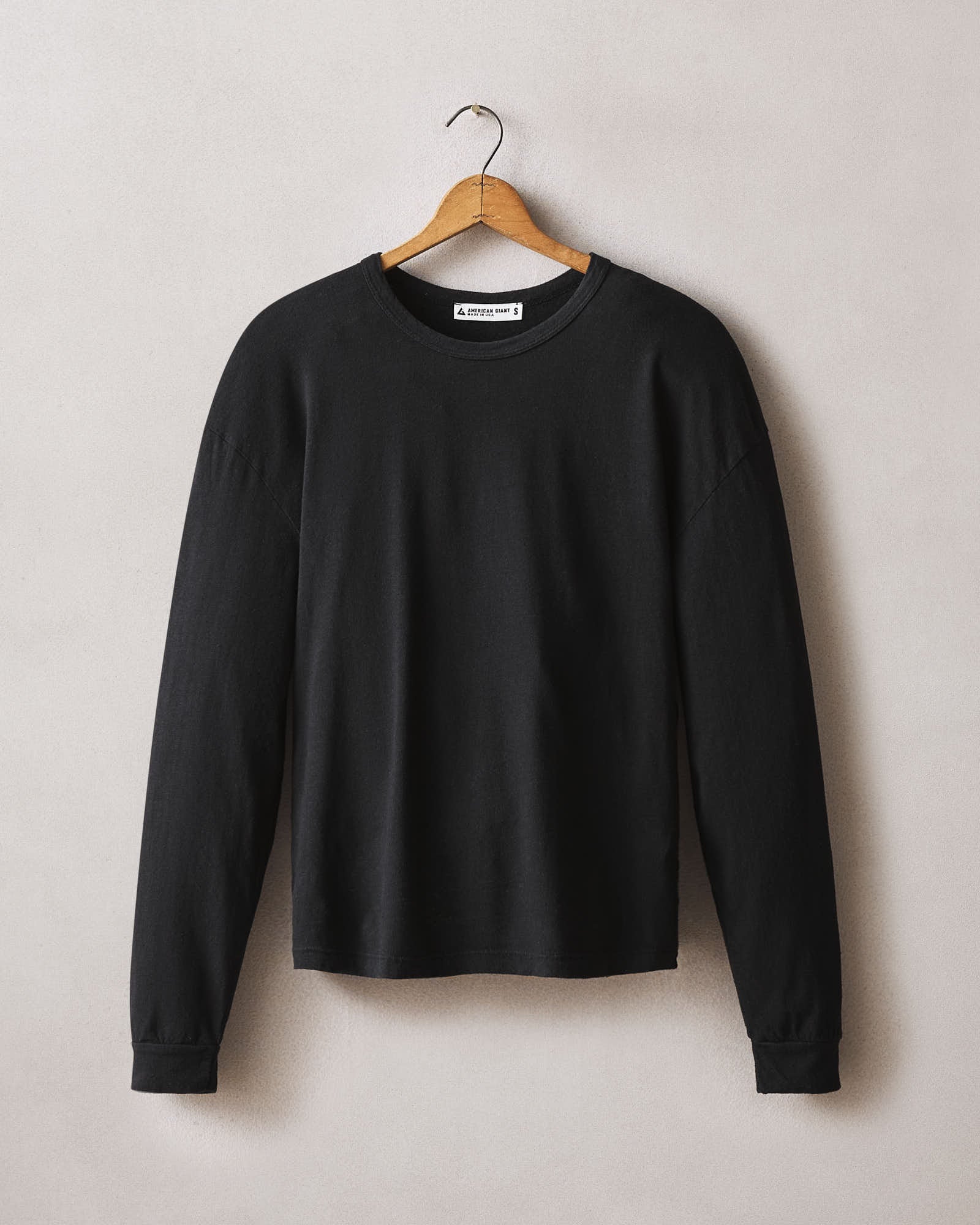 Women's Hemp Long Sleeve Crew Tee - Black
